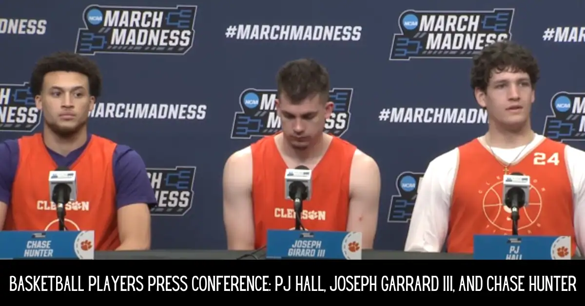 Basketball Players Press Conference: PJ Hall, Joseph Garrard III, and Chase Hunter