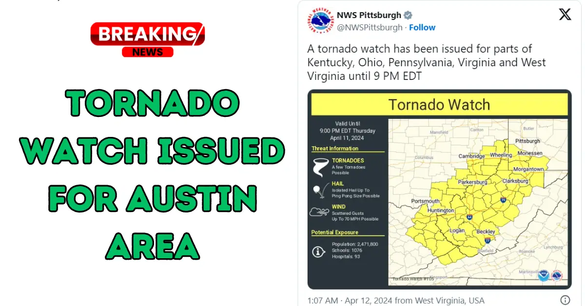 Tornado Watch Issued for Austin Area